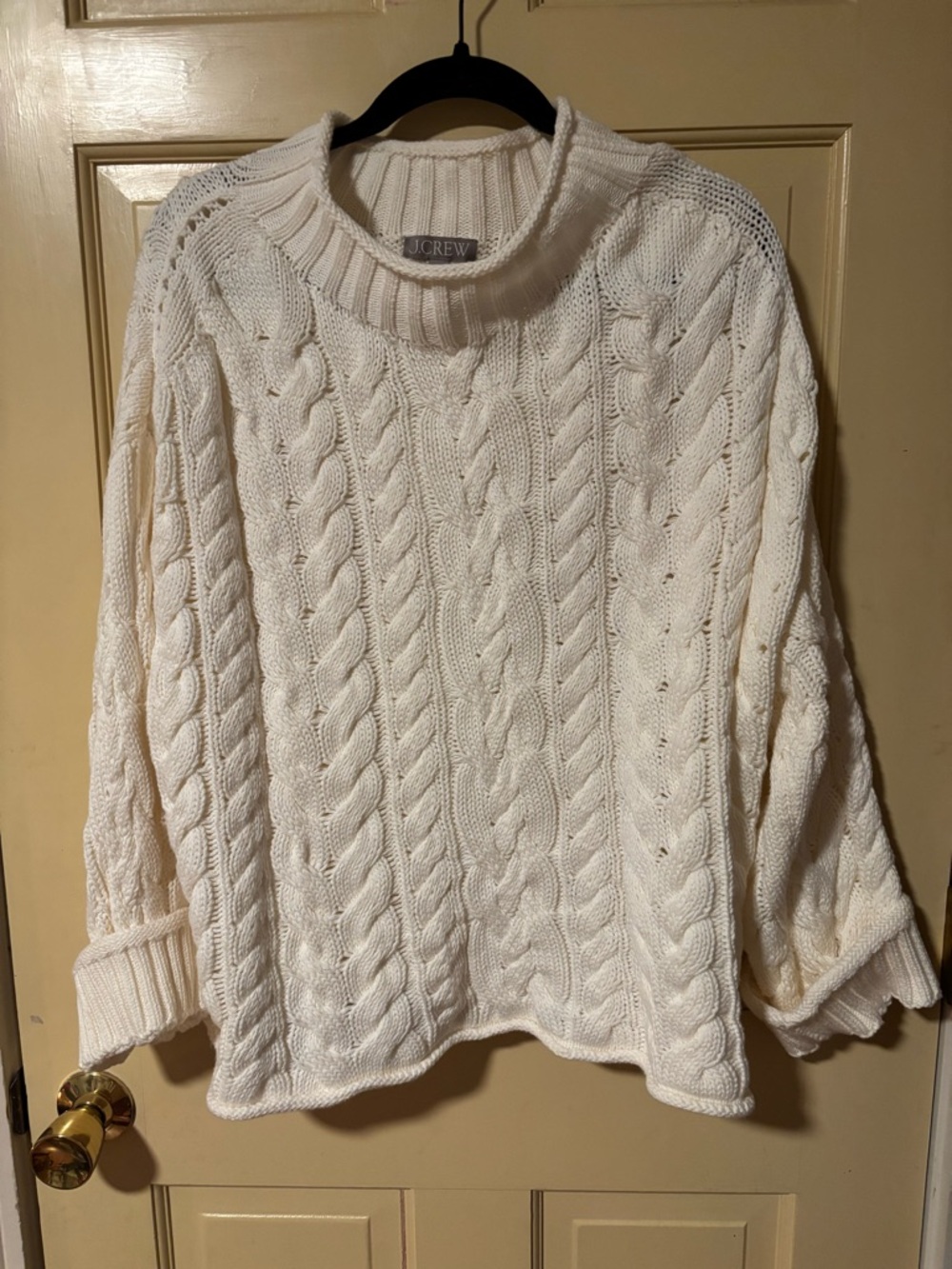 J. Crew Cream-Knit Rollneck Sweater